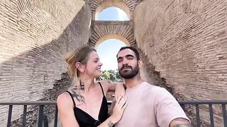 Date night in Rome turns into a passionate and intimate encounter