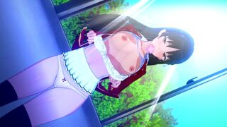 Suzune Horikita desires intimacy with you in a hentai classroom setting