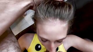 The pretty woman has a great ass, even Pikachu would love it