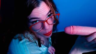 The teacher guides her student's dick with ASMR roleplay