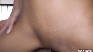 Skinny Asian teen Lia Lin gets her pussy smashed hard and deep