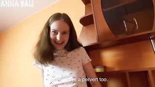 The girl left the sex toy in the bathroom, so I fucked her