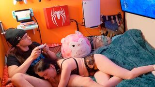 A relaxing afternoon with a blowjob and Elden Ring on the side