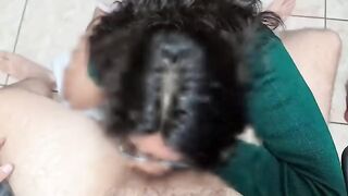 A rich blowjob before school by this super cute 18-year-old student