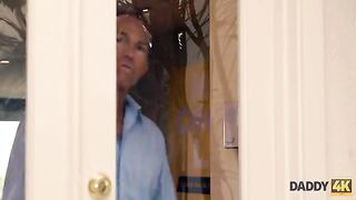 Athletic dad fooled by playful GF into sex by the pool