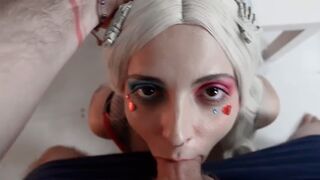 Cute girl Harley fucks with a huge butt plug in her ass