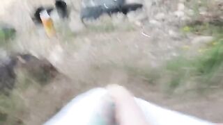 Babe fucks with a stranger on the beach