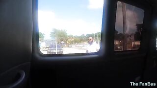 The Queen Rogue's big ass shakes on the fan bus full video