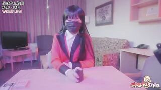 Kakegurui's Yumeko lost a bet, no panties, raw sex, and cum swallowing