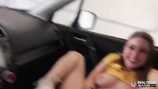 A beautiful girl with a bubble butt gets fucked deep in her hairy pussy