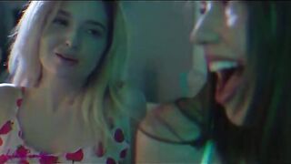 Madi Meadows and Lexi Lore in intense lesbian action, making out and engaging in passionate encounters