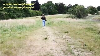 Couple have risky sex in the park, she loves it