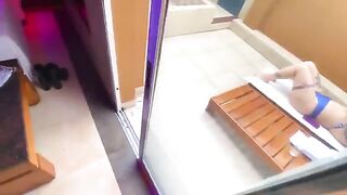 Redhead deepthroat sex with employee in bikini