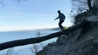 A walk with a Chihuahua around Gdynia Orłowo and some daring action
