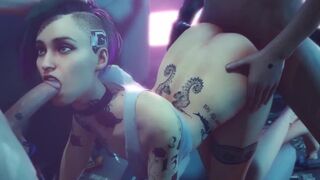 Cyberpunk 2077 compilation with Judy Alvarez and Panam Palmer getting fucked