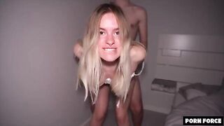 Big Booty Blonde Gets Manhandled In College Dorm By Bleached Raw
