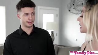 Stepsister asked if he likes how wet her pussy is after she took off her bra