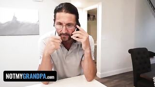 Pervert stepdad fucks his stepgranddaughter Britt Blair, a total taboo thing
