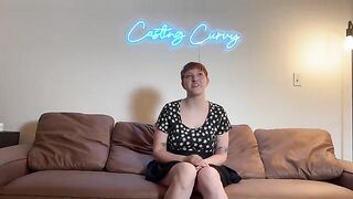 Curvy chick with big boobs fucks like a professional on Casting Curvy