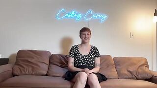 Curvy chick with big boobs fucks like a professional on Casting Curvy
