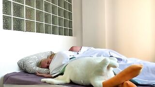 I calmed down my step-sister after she woke up from a nightmare
