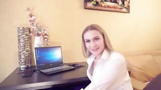 A cute girl wants to get fucked by her boss for a raise in this steamy scene