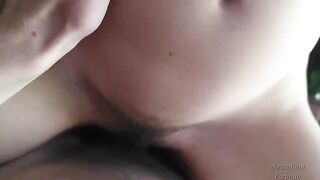 Skinny babe rides cock and sucks cum on vacation