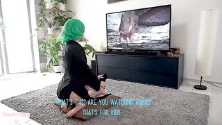 Saitama fucked Tatsumaki in cosplay, showcasing intense One Punch Man action