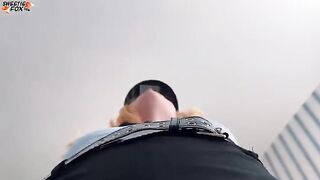 A sexy girl in a police suit surprised and sat on my face