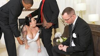 Payton's wedding day turned into a wild interracial threesome adventure