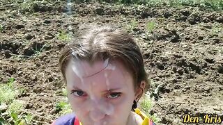 Cute schoolgirl's face filled with warm cum in this hot compilation
