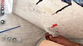A man helps a post-plastic surgery MILF complete her picture for a magazine
