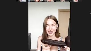 Five lesbians fucking each other with toys during a Zoom meeting