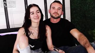 A man showed the girl what a real man's cock is like and fucked her hard