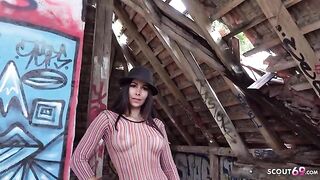 Public casting with German street pickup Jessy Jey