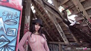 Public casting with German street pickup Jessy Jey