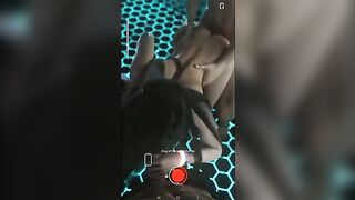 Tifa Lockhart in hot threesome action, banged against the wall