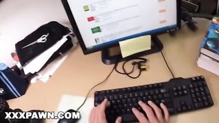 College girl Nicki Ortega gets banged in the pawn shop