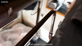 A stepson has a steamy encounter with his stunning stepmom on the train