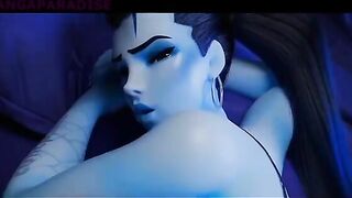 Hot animated scenes with Widowmaker from Overwatch in HD quality