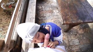 A sexy girl is fucking with her lover in the nature