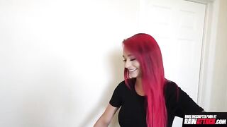 Tattooed slut Demi Rhoades gets her pussy railed in a rough session