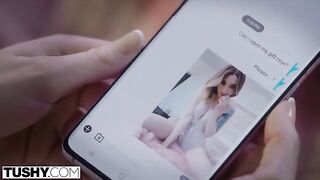 Skinny blonde teen gets her tight ass gapped by older man in TUSHY scene