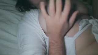 I fucked my wife hard at night and came on her big ass