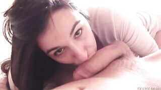 Skinny small brunette gets her pussy railed deep and hard