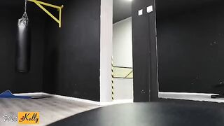 I crushed on my fitness colleague so we had sex in the gym restroom