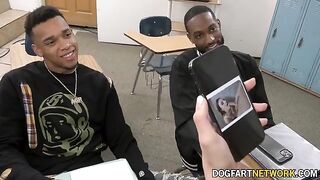 Kenzie Love gets her pussy railed by two BBCs in a hot 2 on 1 action