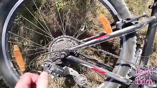 A babe has sex with a stranger she met outdoors