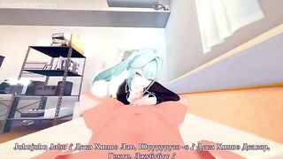 Hentai with Genshin Impact's Faruzan and a beautiful girl in 60fps