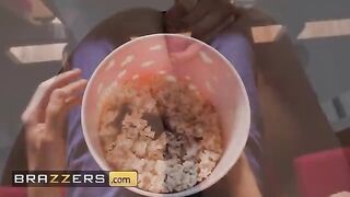 Naughty girl Tina Fire got fucked in the popcorn machine